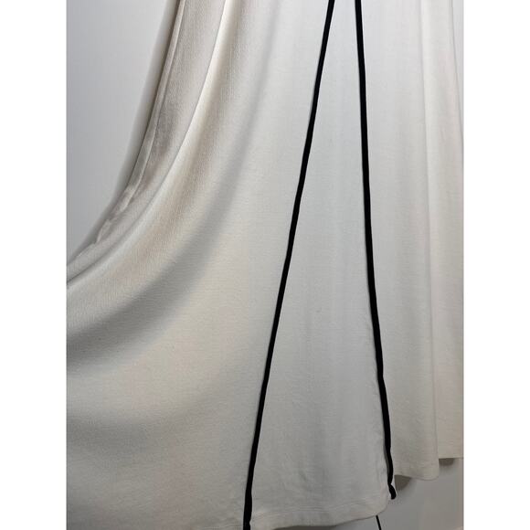 Maeve by Anthropologie Mid-2010s Ivory Black Piped Stretch Midi Dress Size 1X - Picture 6 of 10